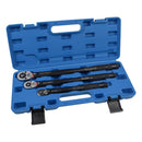 US Pro Torque Wrench 3pc Set 1/4" 3/8" 1/2" Black Calibrated In Case 6936