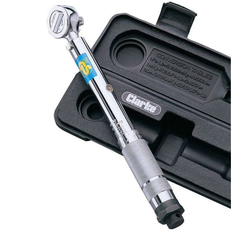 CLARKE TORQUE WRENCH 3/8" DRIVE CV STEEL RATCHET GARAGE TOOL CHT204