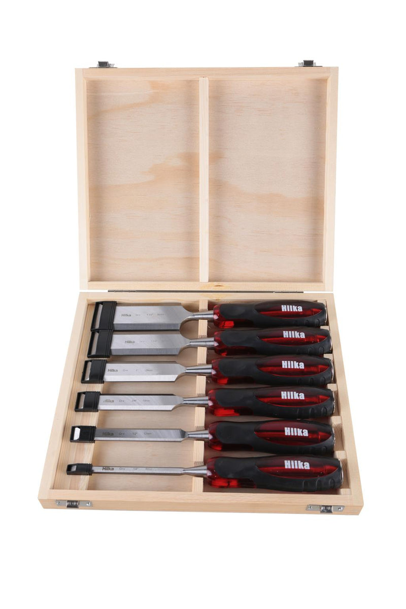 HILKA 6PC CHISEL SET HSS WOOD LATHE CARVING WOOD TURNING 72909006