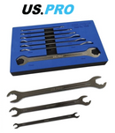 US PRO Ultra Thin Ratcheting Spanner Set 7pc Action Open Ended  6-19mm 7546