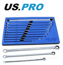 US PRO Gear Ratchet Spanner Set Extra Long Double Ring Single 10pc 8mm-19mm 7617