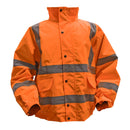 Sealey Worksafe&reg; Hi-Vis Orange Jacket with Quilted Lining, Elasticated Waist & Cuffs - Large 802LO