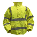 Sealey Worksafe&reg; Hi-Vis Yellow Jacket with Quilted Lining, Elasticated Waist & Cuffs - Large 802L