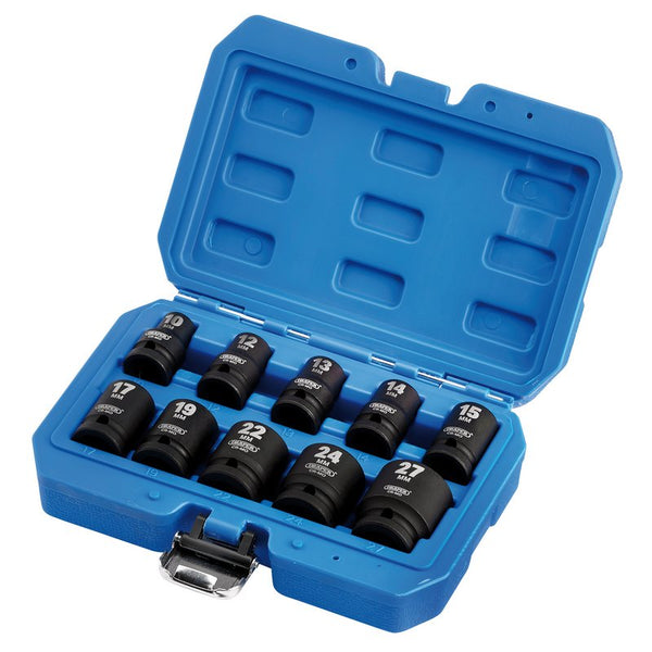 Metric Impact Socket Set, 1/2" Sq. Dr. (10 Piece)