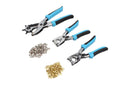 BlueSpot Leather Hole Punch Revolving And Eyelet Plier 3pc Set 100 Eyelets 08802