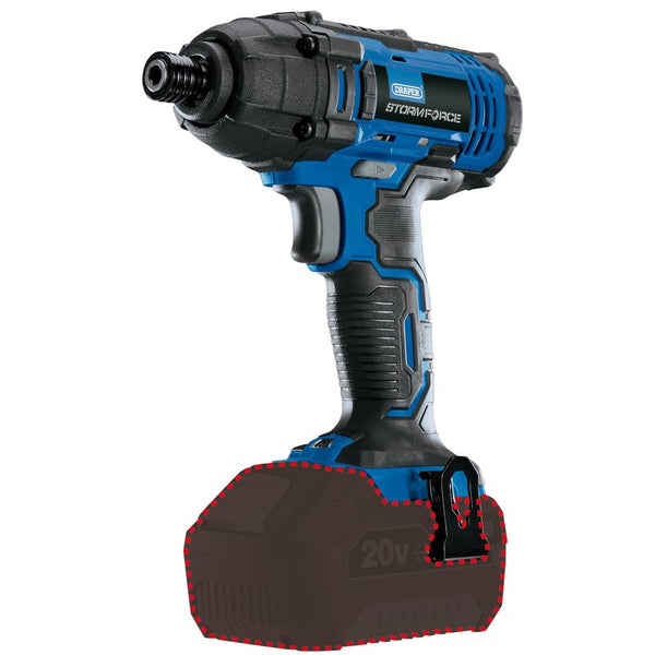 Draper Storm Force&#174; 20V Cordless Impact Driver, 1/4" Hex. (Sold Bare)