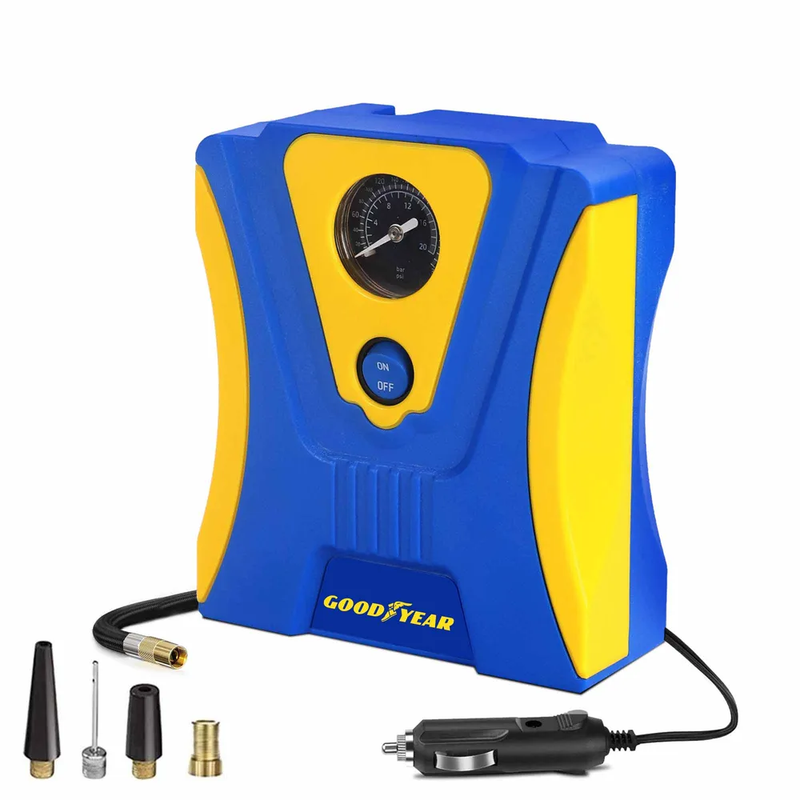 GOODYEAR AIR COMPRESSOR 12V CAR VAN BIKE TYRE INFLATOR PUMP INFLATER 900013