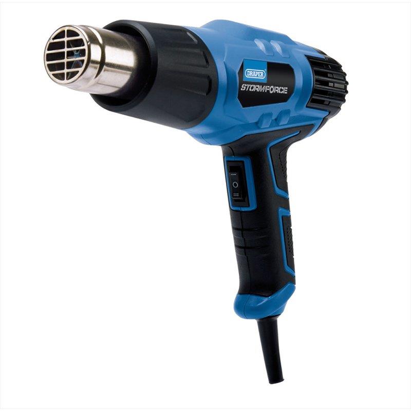 DRAPER HEAT GUN HOT AIR 2000W WALLPAPER STRIPPER 2 SETTINGS & TOOLS 93815