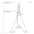 Sealey Auto Rise Ratchet Axle Stands (Pair) 10 Tonne Capacity per Stand AAS10000