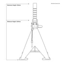 Sealey Auto Rise Ratchet Axle Stands (Pair) 3 Tonne Capacity per Stand AAS3000