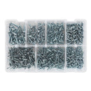 Sealey Zinc Plated Self-Drilling Pan Head Phillips Screw Assortment 500pc AB060SDS