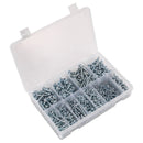 Sealey Zinc Plated Self-Tapping Pan Head Pozi Screw Assortment 700pc - DIN 7981CZ AB063STPH