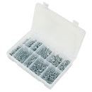 Sealey Zinc Plated Self-Tapping Countersunk Pozi Screw Assortment 600pc AB065STCP