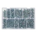 Sealey Zinc Plated Self-Tapping Countersunk Pozi Screw Assortment 600pc AB065STCP