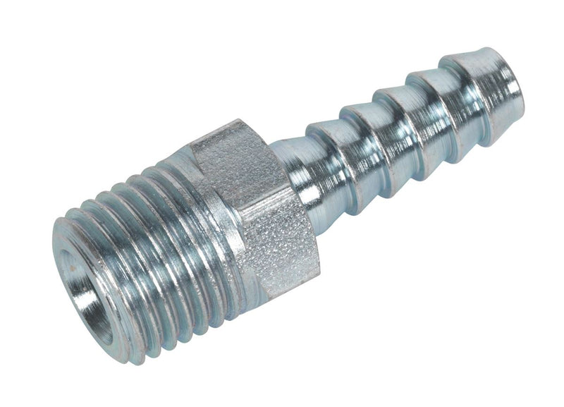 Screwed Tailpiece Male 1/4"BSPT - 1/4" Hose Pack of 5