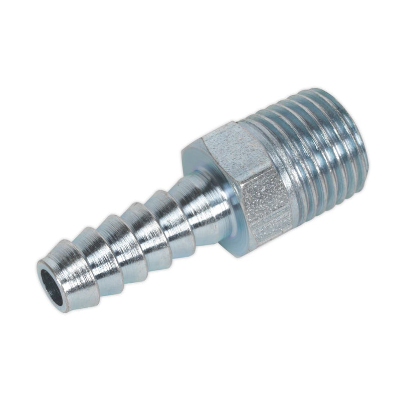 Screwed Tailpiece Male 1/4"BSPT - 1/4" Hose Pack of 5