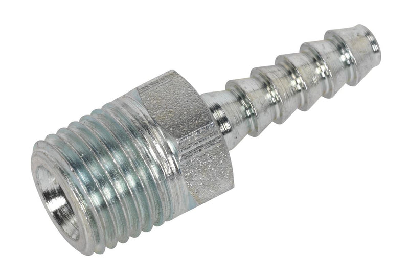 Screwed Tailpiece Male 1/4"BSPT - 3/16" Hose Pack of 5