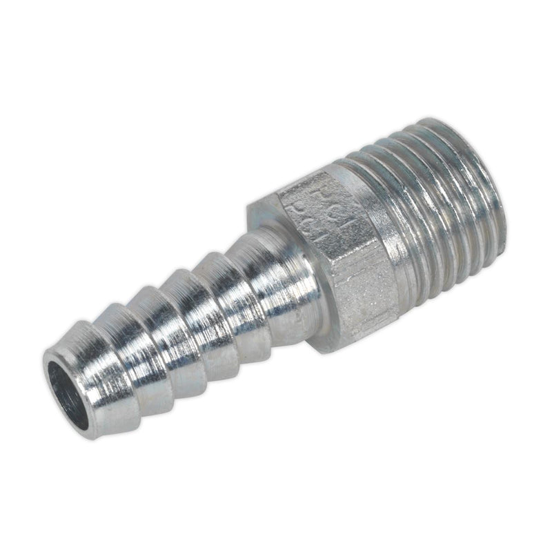 Screwed Tailpiece Male 1/4"BSPT - 5/16" Hose Pack of 5