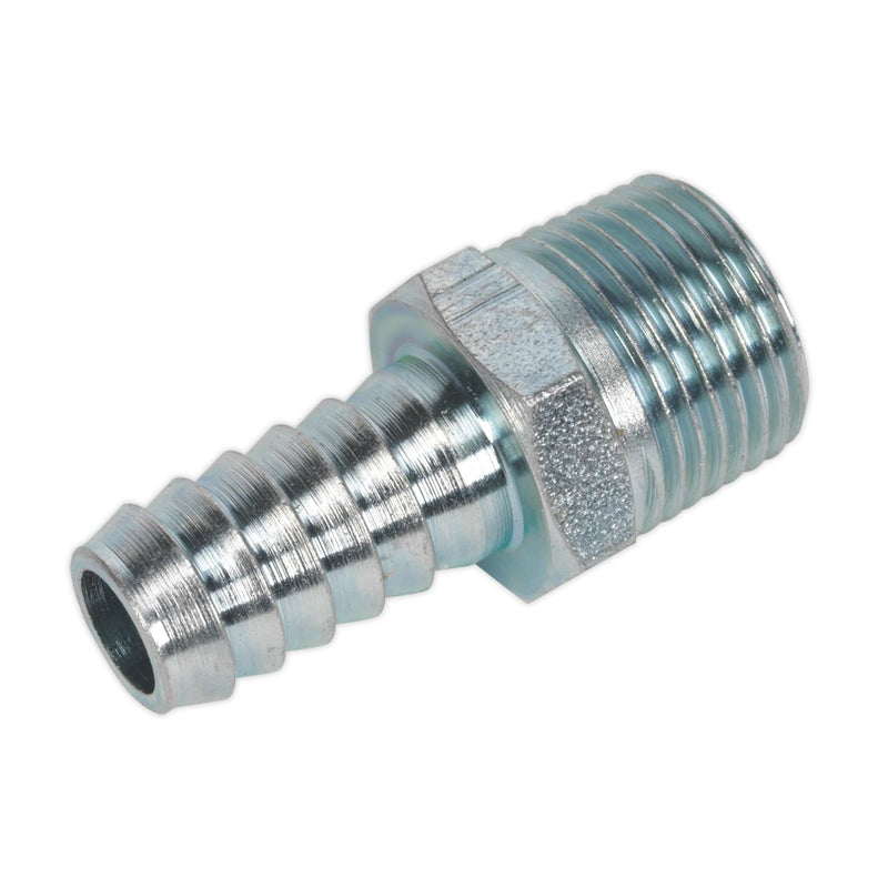 Screwed Tailpiece Male 3/8"BSPT - 3/8" Hose Pack of 5