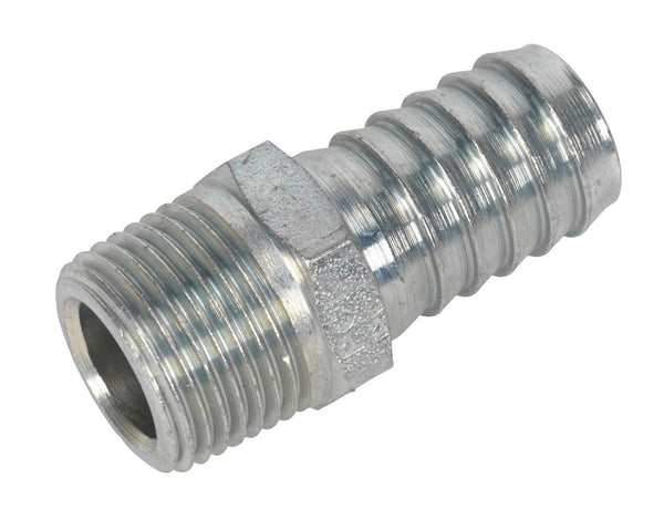 Screwed Tailpiece Male 3/8"BSPT - 1/2" Hose Pack of 5