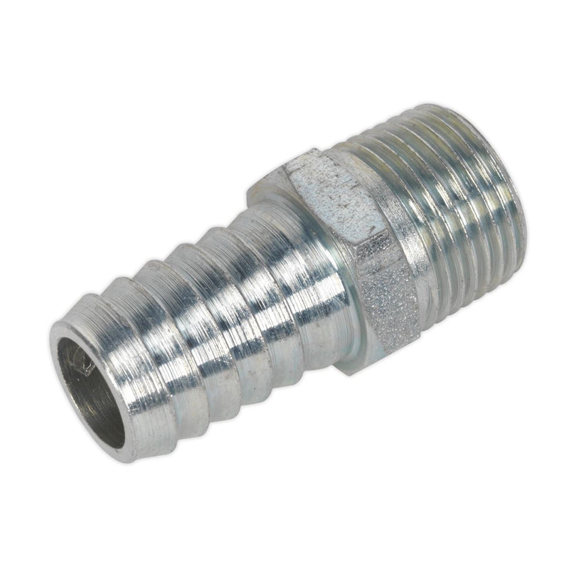 Screwed Tailpiece Male 3/8"BSPT - 1/2" Hose Pack of 5