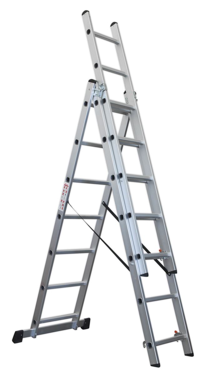 Aluminium Extension Combination Ladder 3x7 EN 131