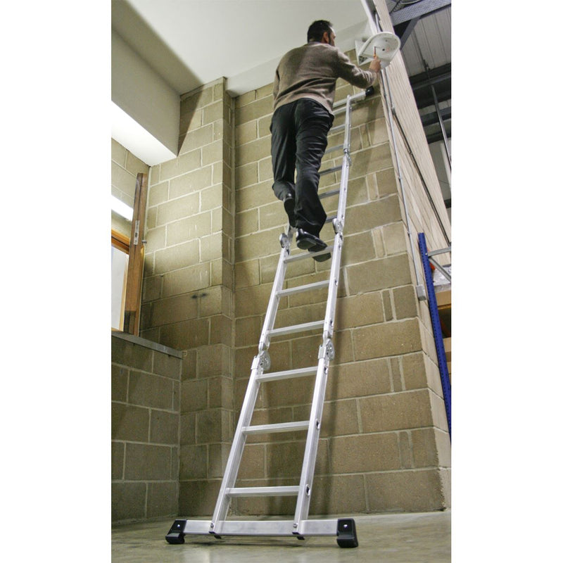 Aluminium Folding Platform Ladder 4-Way EN 131