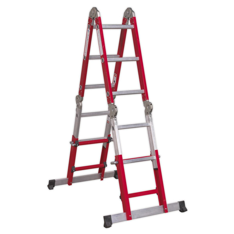 Aluminium Multipurpose Ladder EN 131 Adjustable Height