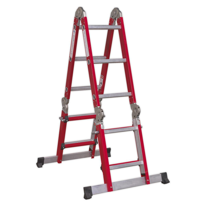 Aluminium Multipurpose Ladder EN 131 Adjustable Height