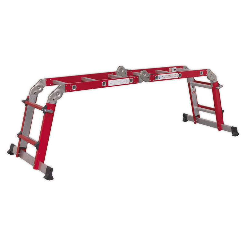 Aluminium Multipurpose Ladder EN 131 Adjustable Height