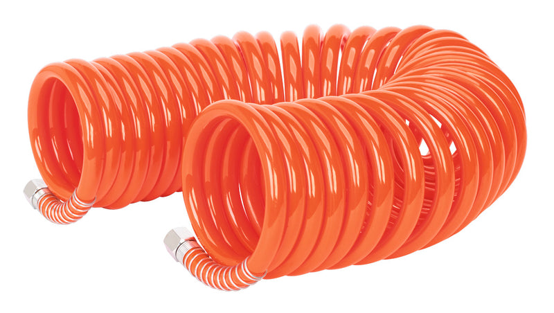 PU Coiled Air Hose 10m x �8mm with 1/4"BSP Unions