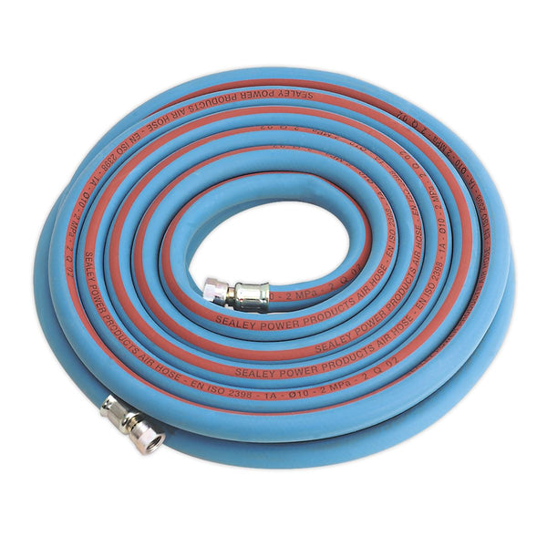 Air Hose 10m x �10mm with 1/4"BSP Unions Extra-Heavy-Duty