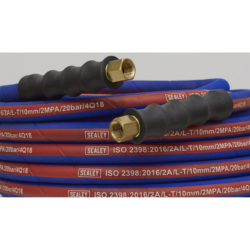 Air Hose 10m x �8mm with 1/4"BSP Unions Extra-Heavy-Duty