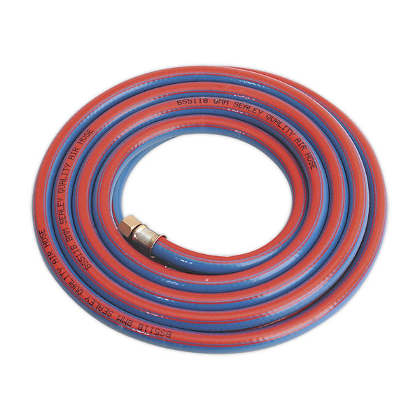 Air Hose 5m x �8mm with 1/4"BSP Unions Extra-Heavy-Duty