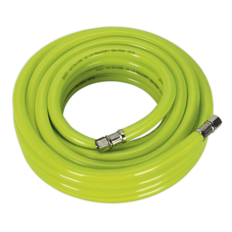 Air Hose High-Visibility 10m x �10mm with 1/4"BSP Unions