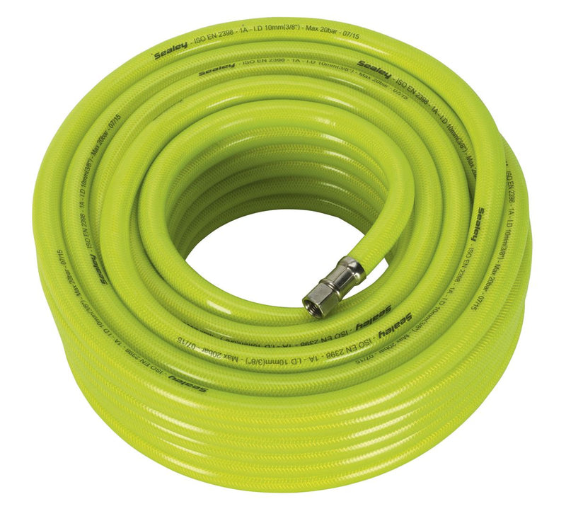 Air Hose High-Visibility 20m x �10mm with 1/4"BSP Unions