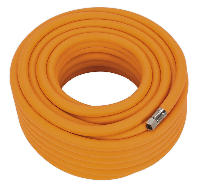 Air Hose 20m x �10mm Hybrid High-Visibility with 1/4"BSP Unions