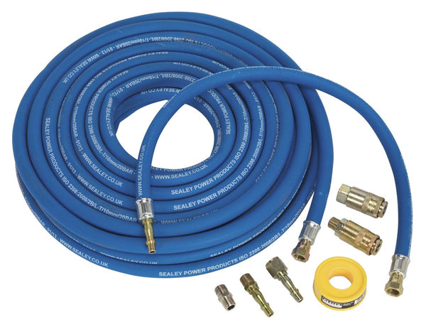 Air Hose Kit Extra-Heavy-Duty 15m x �10mm with Connectors