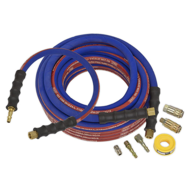 Air Hose Kit Extra-Heavy-Duty 15m x �10mm with Connectors