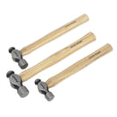 Sealey Premier Ball Pein Hammer Set 3pc Hickory Shafts AK203