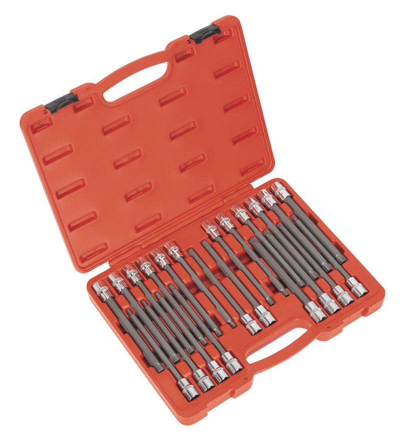 TRX-Star/Spline/Hex/Ribe Socket Bit Set 22pc 1/2"Sq Drive 200mm