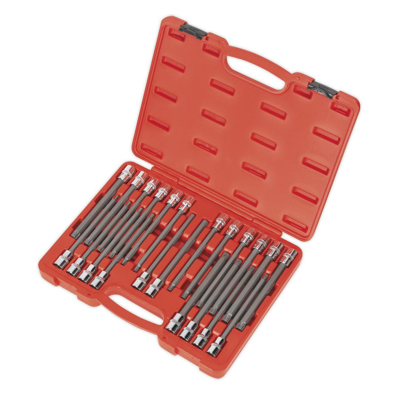 TRX-Star/Spline/Hex/Ribe Socket Bit Set 22pc 1/2"Sq Drive 200mm