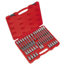 Sealey Premier Ribe Socket Bit Set 1/2"Sq Drive 32pc AK2198
