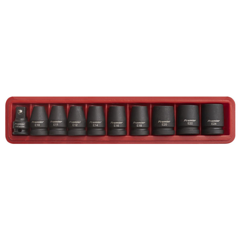 Impact TRX-Star* Female Socket Set 10pc 1/2"Sq Drive