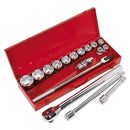Sealey Premier Socket Set 3/4"Sq Drive 17pc AK2597