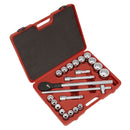 Sealey Premier Socket Set 3/4"Sq Drive 12-point 22pc AK2598