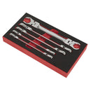 Sealey Premier Flexi-Head Flare Nut Spanner Set 5pc AK2652