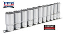 Sealey Premier Imperial Deep Socket Set 3/8"Sq Drive 12-point 11pc AK2673