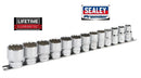 Sealey Imperial Socket Set 1/2" Sq Drive Premier 12 Point 13pc AK2674