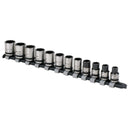 Sealey Premier Black Lock-On&trade; Socket Set 3/8"Sq Drive 12pc AK2741B